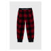 Detské pyžamové nohavice Abercrombie & Fitch červená farba, vzorovaná