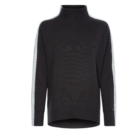 Tommy Hilfiger Sveter - TARAH RELAXED MOCK-NK SWEATER čierny