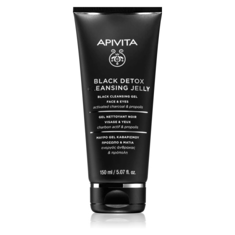 Apivita Cleansing Black Detox Cleansing Gel čistiaci gél s aktívnym uhlím na tvár a oči