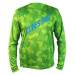 HAVEN Cyklistický dres s dlhým rukávom letný - CUBES NEO LONG - zelená