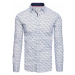 White men's shirt with patterns DX1946