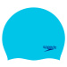 Speedo plain moulded silicone junior cap svetlo modrá