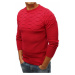 Pánsky vzorovaný červený sveter wx1208