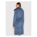 Guess Vlnený kabát Brenda W1BL11 WE4B0 Modrá Regular Fit