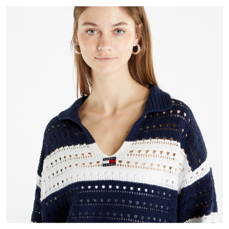 Tommy Jeans Summer Crochet Sweater Twillight Navy Tommy Hilfiger