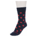 Červeno-modré unisex bodkované ponožky Fusakle Krvavý mesiac