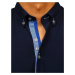 Tmavomodrá pánska elegantná košeľa s dlhými rukávmi Bolf 8840-1