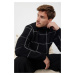 Trendyol Black FL Slim Turtleneck Plaid / Checkered Knitwear Sweater