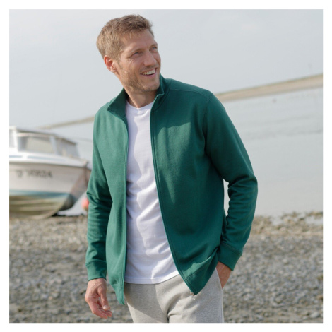 Jednofarebná mikina na zips Blancheporte