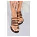 Fox Shoes Women's Sandals with Tan Genuine Leather