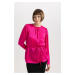 DEFACTO Fitted Round Neck Long Sleeve Chiffon Blouse