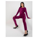 Purple velour set with trousers by Clarisa RUE PARIS