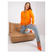 Neónovo-oranžová dámska mikina na zips RV-BL-7809.37X-orange