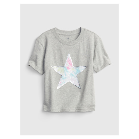GAP Children's T-shirt star from sequins - Girls