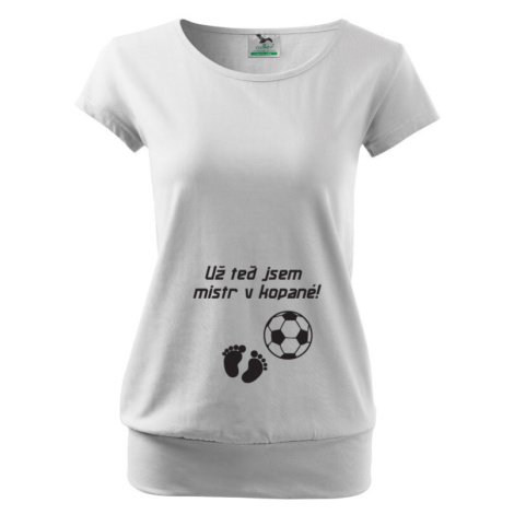 Tričko pre tehotné Už teraz som majster vo futbale