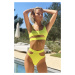 Dámske plavky Malibu Cut Out Bikini Lime - Hugz limetka