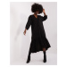 Black loose dress with frills by ZULUNA