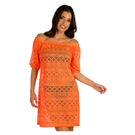 Litex Dámske plážové šaty 6E402 reflexne oranžová
