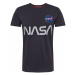 ALPHA INDUSTRIES Tričko 'NASA Reflective'  tmavomodrá / sivá