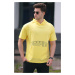 Madmext Men's Yellow Printed T-Shirt 5236