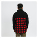 Urban Classics Patterned Polar Fleece Track Jacket černá / červená