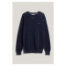 SVETER GANT COTTON PIQUE C-NECK EVENING BLUE