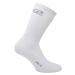SIX2 Cyklistické ponožky klasické - SHORT LOGO - šedá/biela/čierna