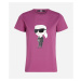 Tričko Karl Lagerfeld Ikonik 2.0 Karl T-Shirt Fialová