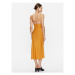 Calvin Klein Koktejlové šaty K20K205228 Oranžová Slim Fit