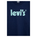 Detské bavlnené tričko Levi's tmavomodrá farba,