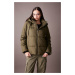 DEFACTO Waterproof Hooded Faux Fur Puffer Puffer Jacket