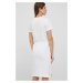 Bavlnené šaty Tommy Hilfiger biela farba, mini, rovná
