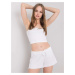 RUE PARIS White ribbed shorts