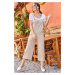 armonika Women's Light Beige Gardener Jumpsuit ARM-20K001117