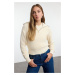 Trendyol Stone Crop Turn-down Collar Sweater-Blouse Set Knitwear Sweater