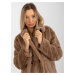 Svetlohnedý dámsky teddy kabát TW-PL-2118.95P-dark beige