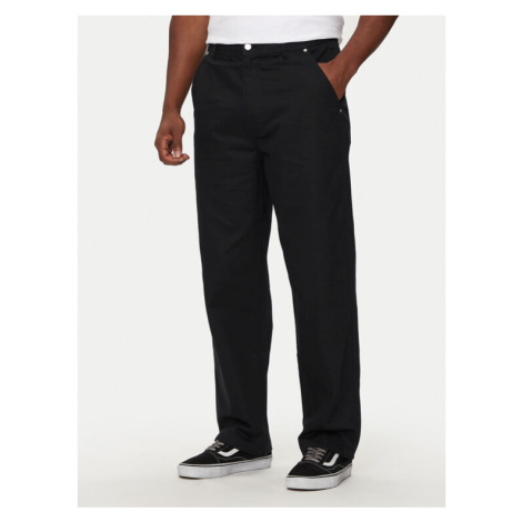 Converse Bavlnené nohavice M Converse Woven Pant 10026010-A02 Čierna Relaxed Fit