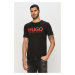 Tričko Hugo pánske, čierna farba, s potlačou