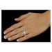 Snubný strieborný prsteň AMORA v prevedení so zirkónom pre ženy