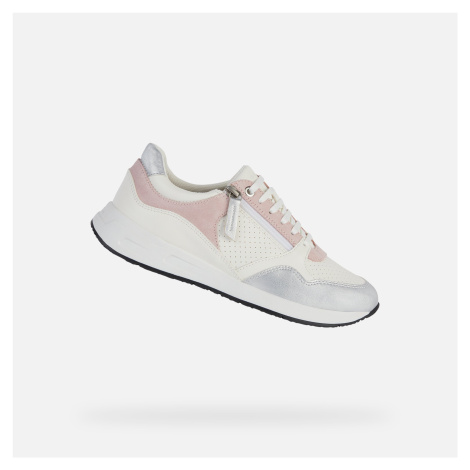 White women's sneakers Geox Bulmya - Women's