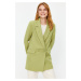 Trendyol Mint Regular Lined Double Breasted Closure Woven Blazer Jacket