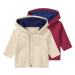 lupilu® Dievčenská/chlapčenská bunda pre bábätká BIO, 2 kusy (červená/hnedá)