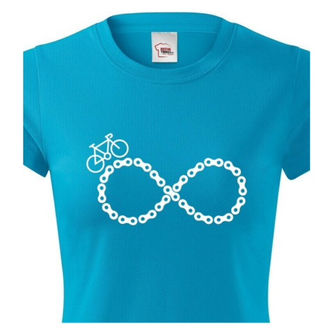 Dámske tričko Cyklistické nekonečno - ideálne tričko pre cyklistky