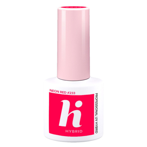 Hi Hybrid Laky lak na nechty 5 ml, 233 Neon Red