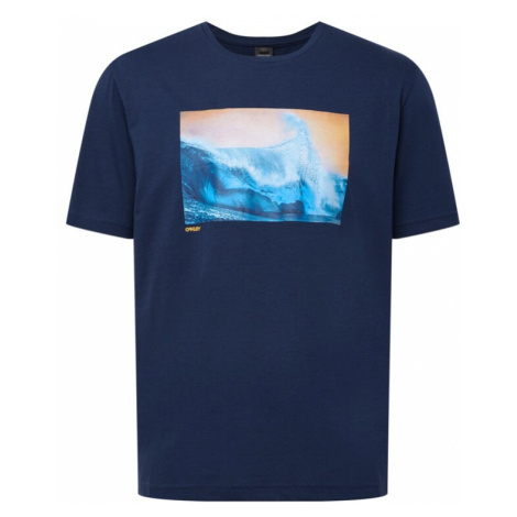 OAKLEY Funkčné tričko 'POSTCARD'  námornícka modrá / tyrkysová / azúrová / šafránová