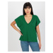 Dark green women's solid color cotton t-shirt MAYFLIES