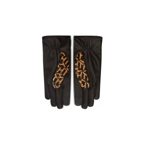 Tommy Hilfiger Dámske rukavice Turnlock Monogram Gloves AW0AW09246 Čierna