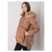 Svetlo hnedá dámska zimná bunda so zipsami NM-KR-H-1072.95P-camel