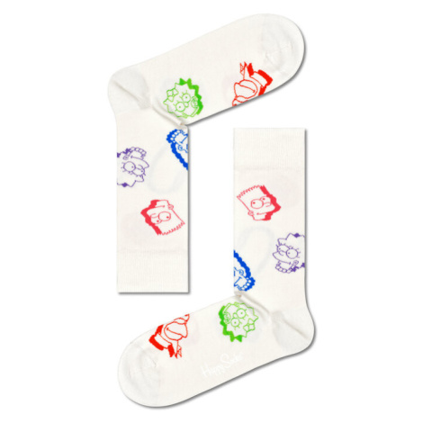Happy Socks Ponožky Vysoké Unisex SIM01-1300 Écru