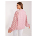 Pink classic shirt with puffy sleeves